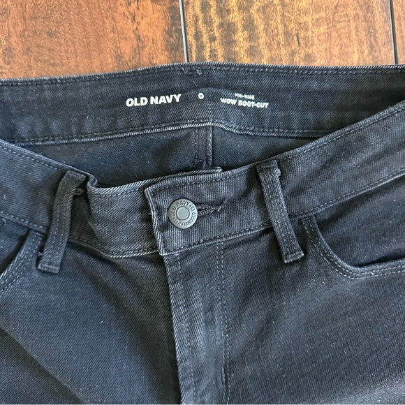 Old Navy Black Mid-Rise Wow Boot-Cut Jeans Size 0 - Picture 3 of 6
